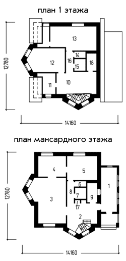 План дома  "Кристалл"