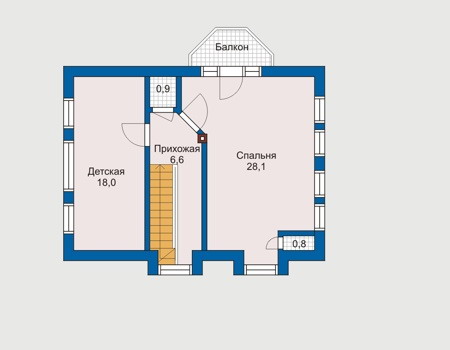 План мансардного этажа :: Проект 10-12