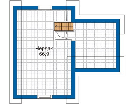 План мансардного этажа :: Проект 50-39